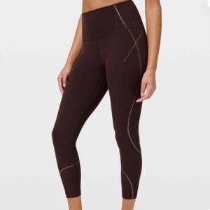 Lululemon Align Brown 21 in Cropped Leggings